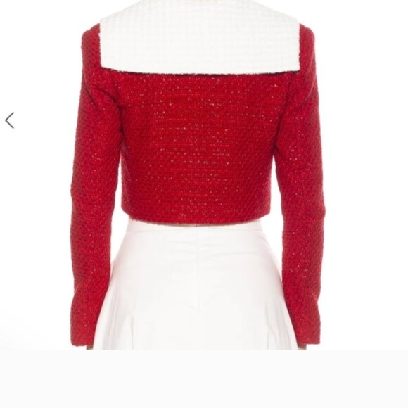 Alexia Admor Red Cardigan with White Collar NWOT - Picture 4 of 16